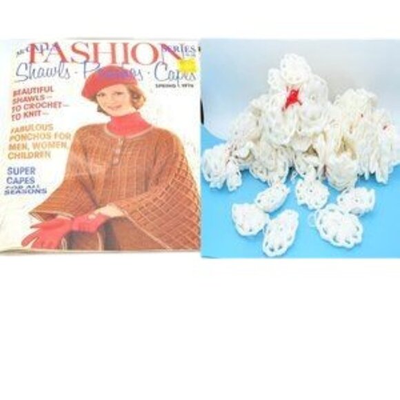 Granny Squares Flowers Lot & McCall's Spring 1976 Crochet Mag with Shawl Pattern - Picture 14 of 14